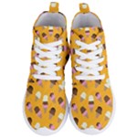 Ice cream on an orange background pattern                                                            Women s Lightweight High Top Sneakers