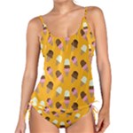 Ice cream on an orange background pattern                                                            Tankini Set