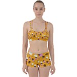 Ice cream on an orange background pattern                                                            Perfect Fit Gym Set