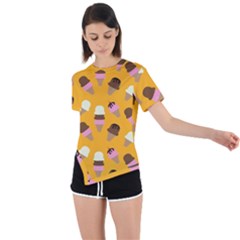 Asymmetrical Short Sleeve Sports T-Shirt 