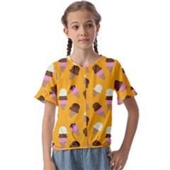 Kids  Cuff Sleeve Scrunch Bottom T-Shirt 