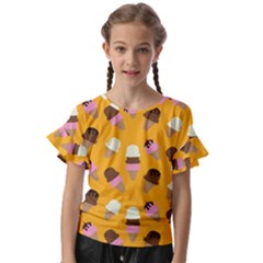 Kids  Cut Out Flutter Sleeves 