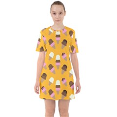 Sixties Short Sleeve Mini Dress 