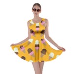 Ice cream on an orange background pattern                                                             Skater Dress