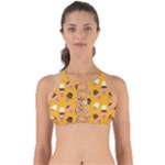 Ice cream on an orange background pattern                                                           Perfectly Cut Out Bikini Top