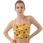 Ice cream on an orange background pattern                                                            Mini Tank Bikini Top