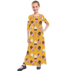 Kids  Quarter Sleeve Maxi Dress 