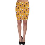 Ice cream on an orange background pattern                                                             Bodycon Skirt