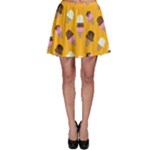 Ice cream on an orange background pattern                                                             Skater Skirt