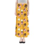 Ice cream on an orange background pattern                                                             Women s Maxi Skirt