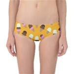 Ice cream on an orange background pattern                                                             Classic Bikini Bottoms