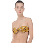 Ice cream on an orange background pattern                                                           Classic Bandeau Bikini Top