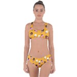 Ice cream on an orange background pattern                                                              Criss Cross Bikini Set