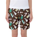 Easter rabbit pattern Women s Basketball Shorts