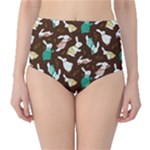 Easter rabbit pattern Classic High-Waist Bikini Bottoms