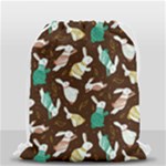 Easter rabbit pattern Drawstring Bag (Small)