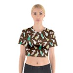 Easter rabbit pattern Cotton Crop Top