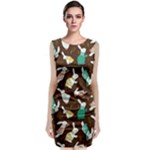 Easter rabbit pattern Classic Sleeveless Midi Dress