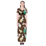 Easter rabbit pattern Short Sleeve Maxi Dress