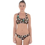 Easter rabbit pattern Cross Back Hipster Bikini Set