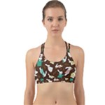 Easter rabbit pattern Back Web Sports Bra