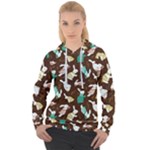 Easter rabbit pattern Women s Overhead Hoodie