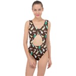 Easter rabbit pattern Center Cut Out Swimsuit