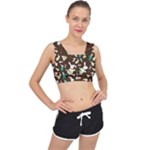 Easter rabbit pattern V-Back Sports Bra