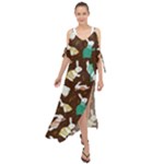 Easter rabbit pattern Maxi Chiffon Cover Up Dress