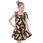 Easter rabbit pattern Kids  Tie Up Tunic Dress