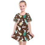 Easter rabbit pattern Kids  Smock Dress