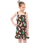 Easter rabbit pattern Kids  Overall Dress