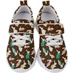 Easter rabbit pattern Kids  Velcro Strap Shoes