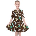 Easter rabbit pattern Kids  All Frills Chiffon Dress