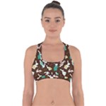 Easter rabbit pattern Cross Back Hipster Bikini Top 