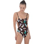 Easter rabbit pattern Tie Strap One Piece Swimsuit