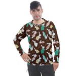 Easter rabbit pattern Men s Pique Long Sleeve Tee