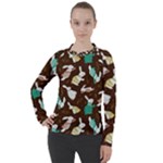 Easter rabbit pattern Women s Pique Long Sleeve Tee