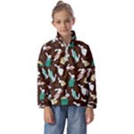 Easter rabbit pattern Kids  Half Zip Hoodie