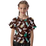 Easter rabbit pattern Kids  Cut Out Flutter Sleeves