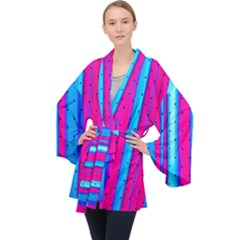 Long Sleeve Velvet Kimono  