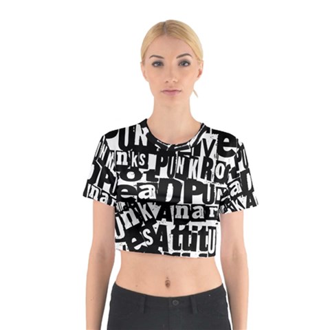 Punk Lives Cotton Crop Top from ArtsNow.com