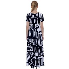 High Waist Short Sleeve Maxi Dress 