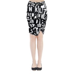 Punk Lives Midi Wrap Pencil Skirt from ArtsNow.com