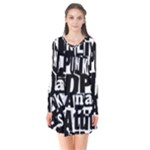 Punk Lives Long Sleeve V-neck Flare Dress