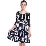 Punk Lives Quarter Sleeve Waist Band Dress