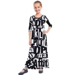 Kids  Quarter Sleeve Maxi Dress 