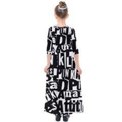 Kids  Quarter Sleeve Maxi Dress 