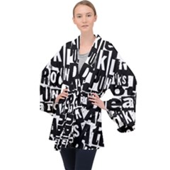 Long Sleeve Velvet Kimono  