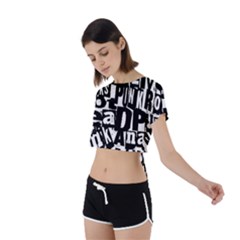 Tie Back Short Sleeve Crop T-Shirt 